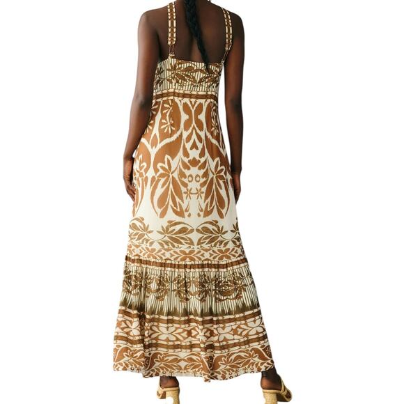 Anthropologie Vineet Bahl Printed Halter Keyhole  Maxi Dress Size XS BNWT - Picture 10 of 14
